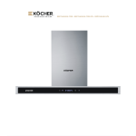 Máy Hút Mùi Kocher K-225D Chữ T 70/90cm – Hút 1800m³/h, Ultra Swing Siêu Êm, Made in Malaysia