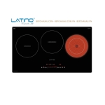 Bếp Điện Từ Latino LT-BTE1030L 3 Vùng Nấu – 2 Từ 1 Hồng Ngoại, Inverter, Kính EURO Platinum Ceramic