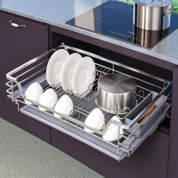 KỆ ĐỰNG BÁT ĐĨA NAN VUÔNG INOX XƯỚC MỜ SUS304