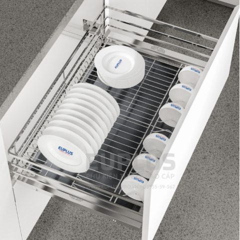 Giá Bát Đĩa Đa Năng Euplus EV Inox 304 Nan Dẹt