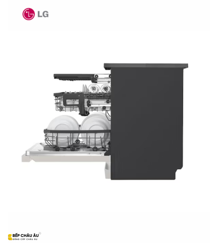 Máy Rửa Bát LG LDT14BGA3 14 Bộ – QuadWash TrueSteam, Sấy Hé Cửa, Inverter, Wi-Fi ThinQ