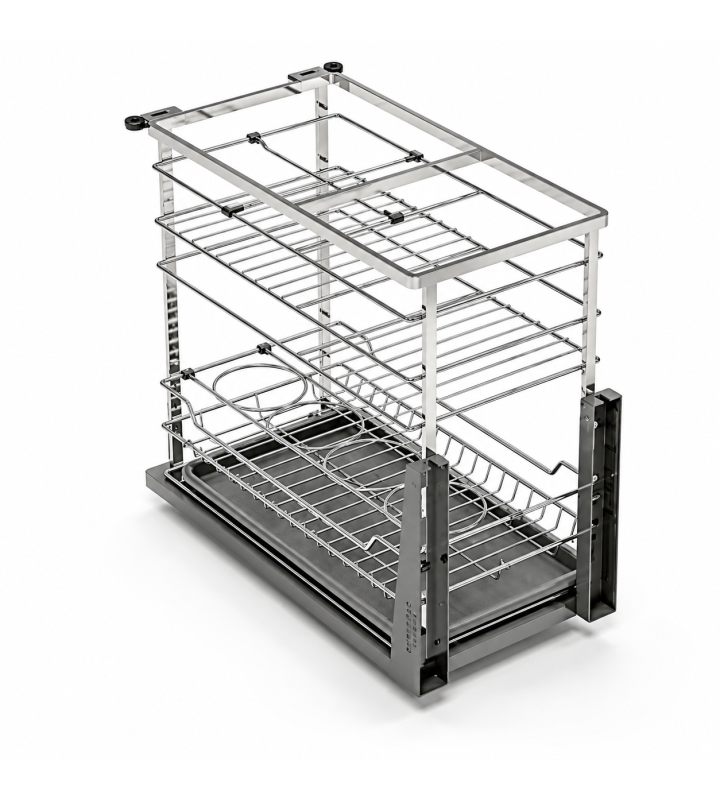 Giá Gia Vị Inox Nan Dẹt EUROGOLD 304 – Ray Giảm Chấn