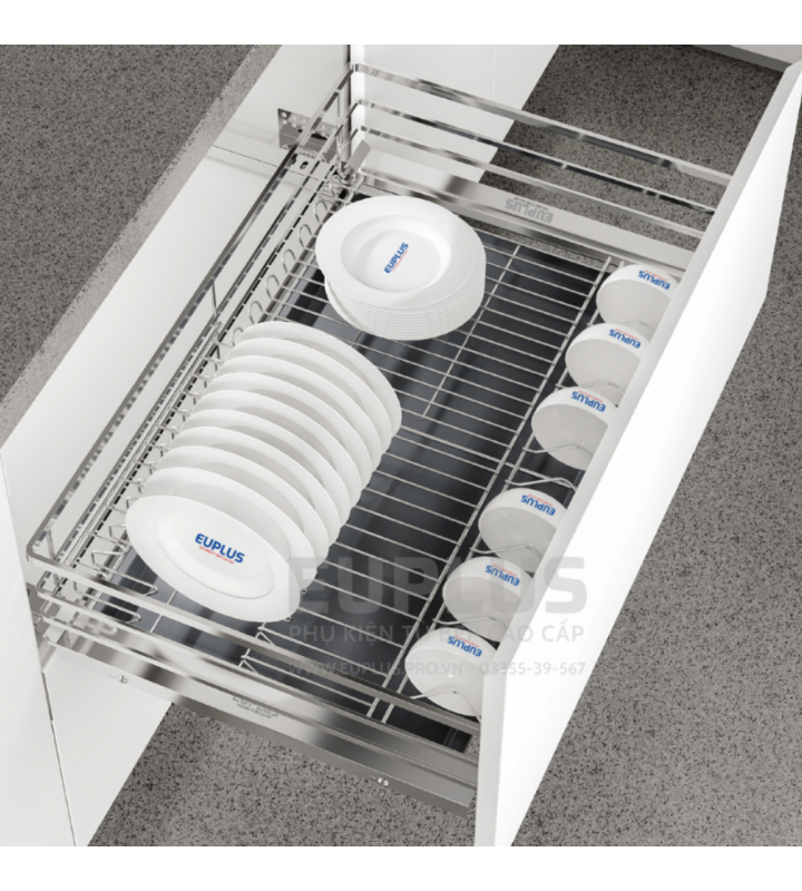 Giá Bát Đĩa Đa Năng Euplus EV Inox 304 Nan Dẹt
