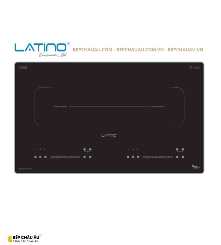 Bếp Từ Đôi Latino LT-I2D1133L.V8 – Inverter, Kính Nano, Booster, 9 Mức Công Suất