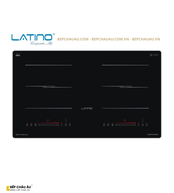 Bếp Từ Đôi Latino LT-TL1586 Luxury Thái Lan – Inverter, Kính ELCD Platinum Ceramic, Booster