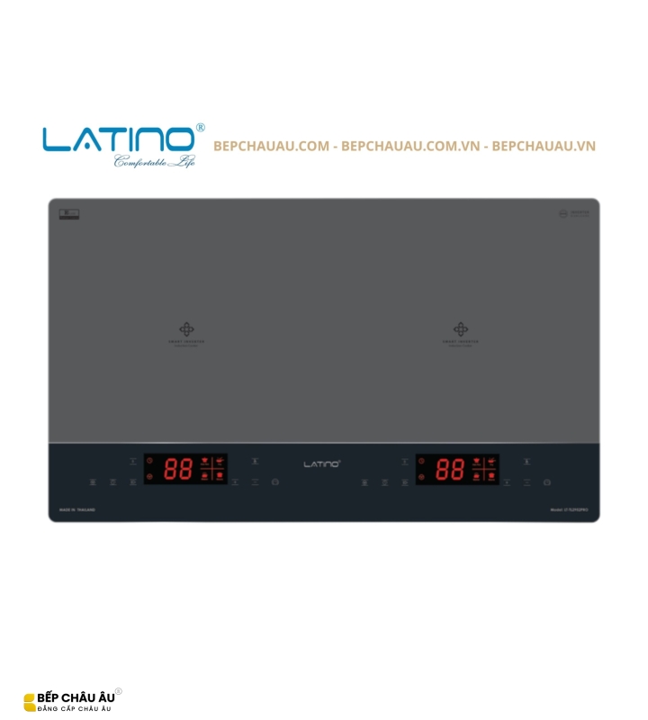 Bếp Từ Đôi Latino LT-TL2952PRO Inverter – Mặt Kính ELCD Platinum Ceramic, Booster 2400W, Nhập Khẩu Thái Lan