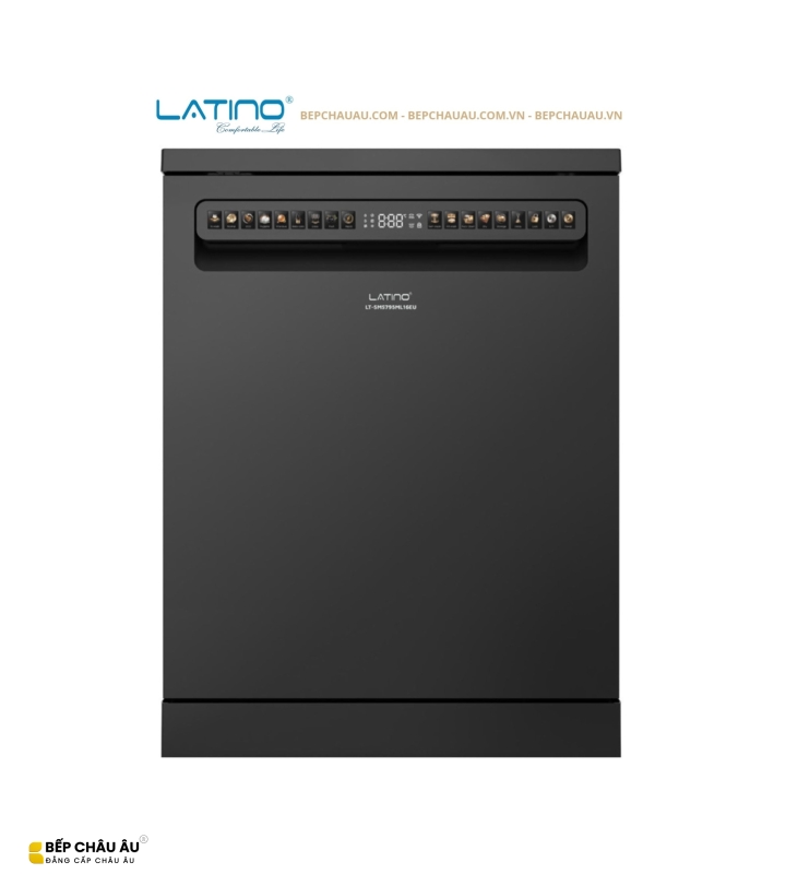 Máy Rửa Bát Latino LT-SMS795ML16EU 16 Bộ – AI Wash, Sấy PTC, Tự Động Hé Cửa
