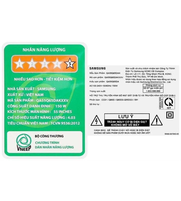 Smart Tivi QLED Samsung 4K 55 inch QA55Q65D